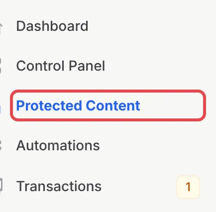 BCL侧边栏,Protected Content已标示