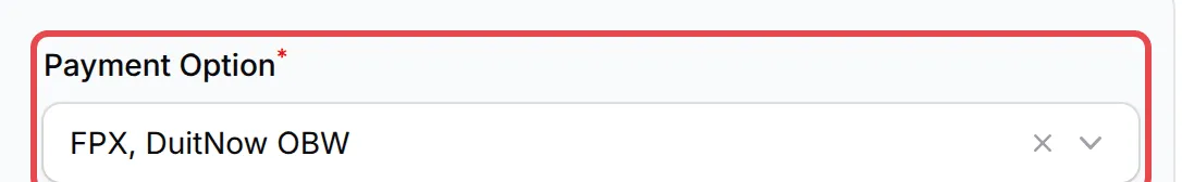 Payment Configuration下的Payment Option栏