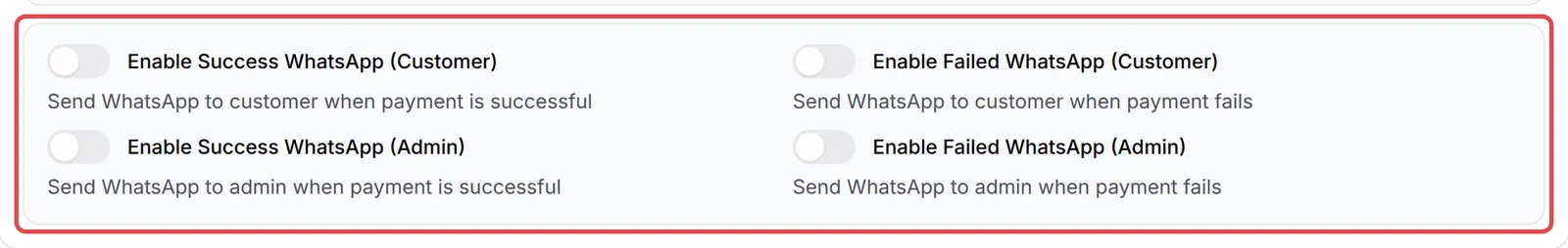 Empat suis mesej WhatsApp